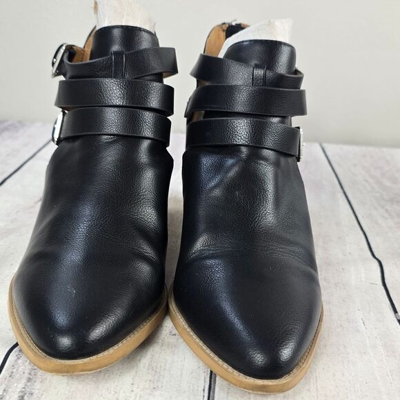 DV by Dolce Vita Black Ankle Boots with Buckle Straps - Picture 2 of 8